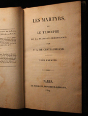 chateaubriand, martyrs, triomphe, religion, chretienne, original, 1809