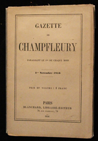 gazette, chamfleury, 1856, premier numero