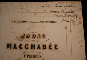 haendel, judas, macchabee, richault, 1855, partition, score, originale, francaise, viardot
